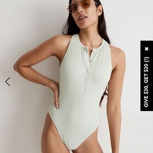 Madewell ribbed racer back bathing suit